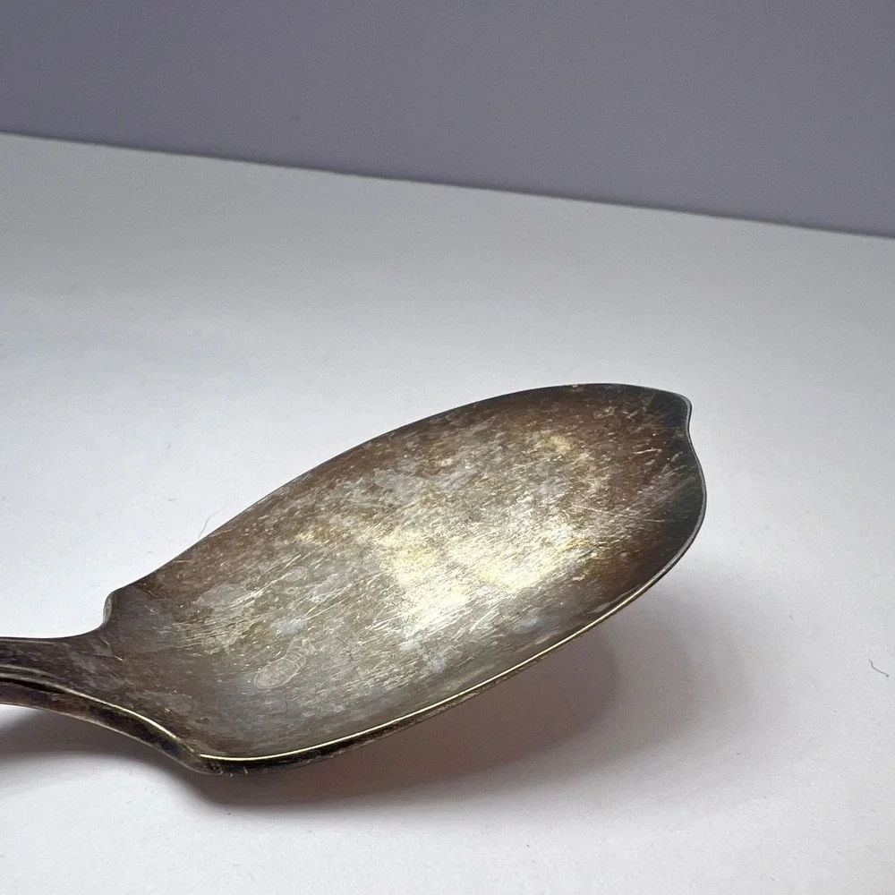 Oneida Community Queen Bess II Tudor Silverplate Solid Jelly Server Vtg 1940s